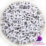 Acrylic English Letters Big Hole Bead