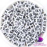 Acrylic English Letters Big Hole Bead