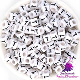 Acrylic English Letters Big Hole Bead