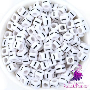 Acrylic English Letters Big Hole Bead