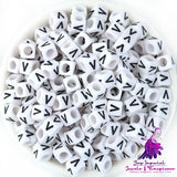 Acrylic English Letters Big Hole Bead