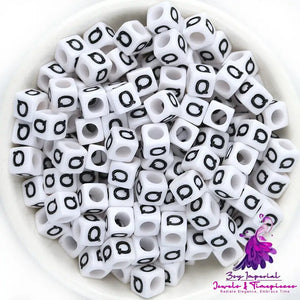 Acrylic English Letters Big Hole Bead