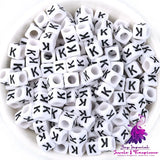 Acrylic English Letters Big Hole Bead