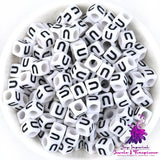 Acrylic English Letters Big Hole Bead