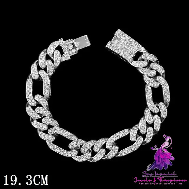 Iced Out Cuban Link Chain Bracelet