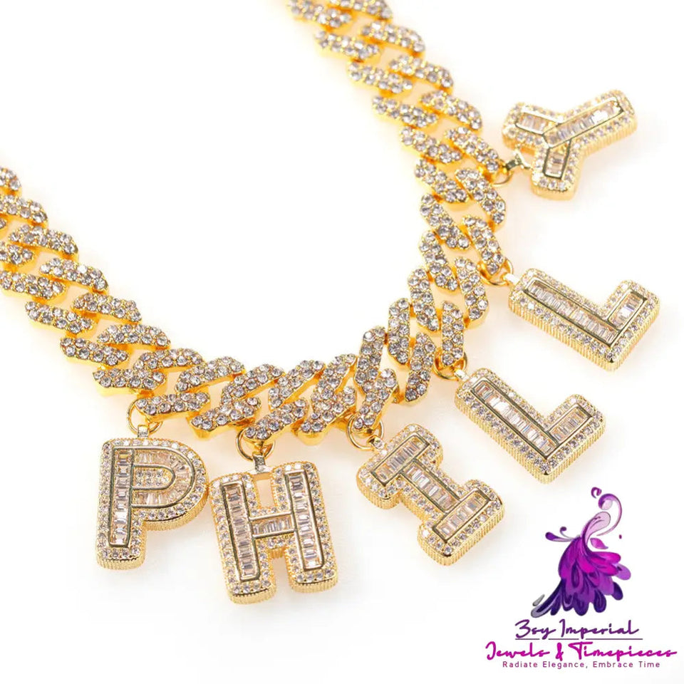 12mm Bar DIY Spliced Letter Necklace