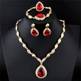 Red Gemstone Jewelry Set