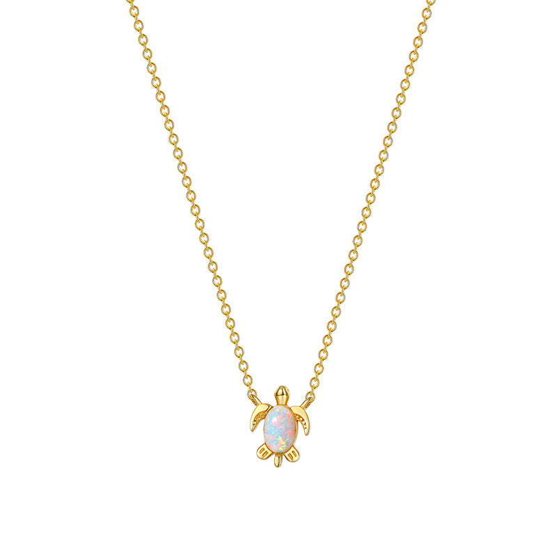 Opal Turtle Choker Necklace