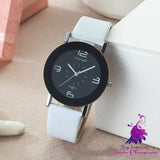 Simple White Quartz Couple’s Watch