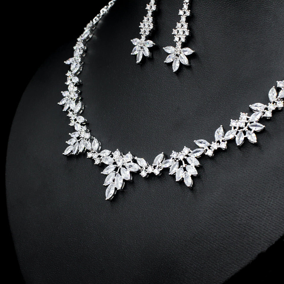 Bridal Zircon Silver Necklace