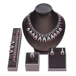 Shiny Zircon Bridal Jewelry Set for Women