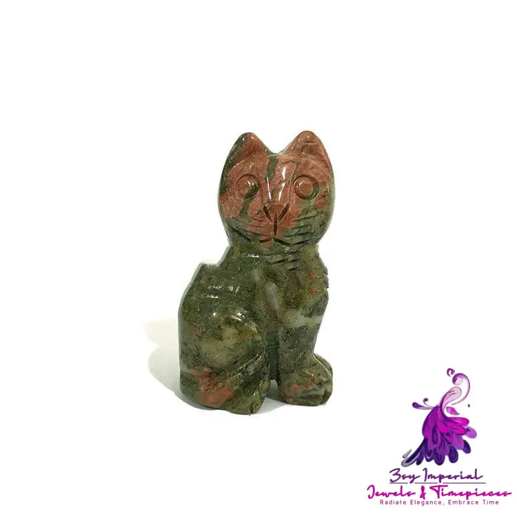 Crystal Jade Kitten Ornaments