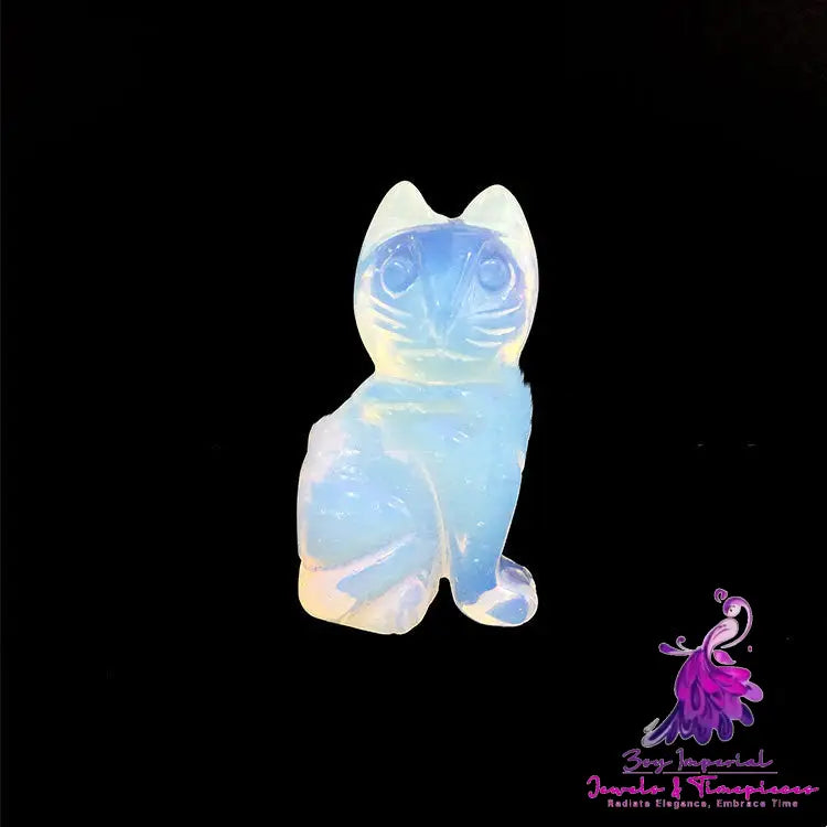 Crystal Jade Kitten Ornaments