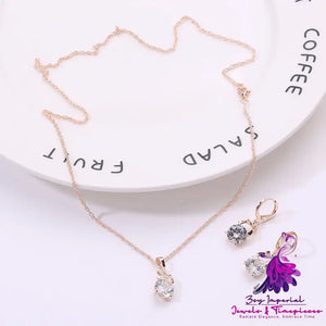 2021 Crystal Earrings and Necklace Set