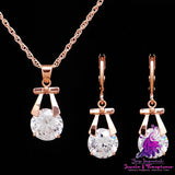 2021 Crystal Earrings and Necklace Set