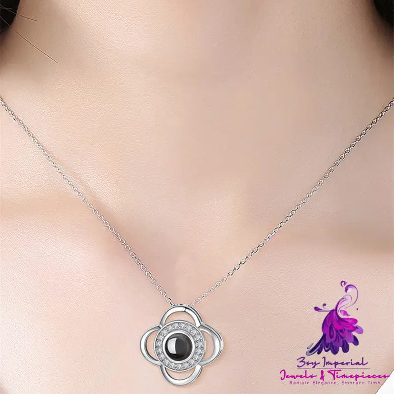 Metal Rose Valentine’s Day Necklace