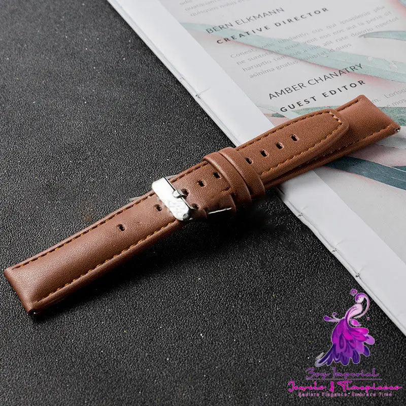 22mm Real Cowhide Watch Strap with Accessories