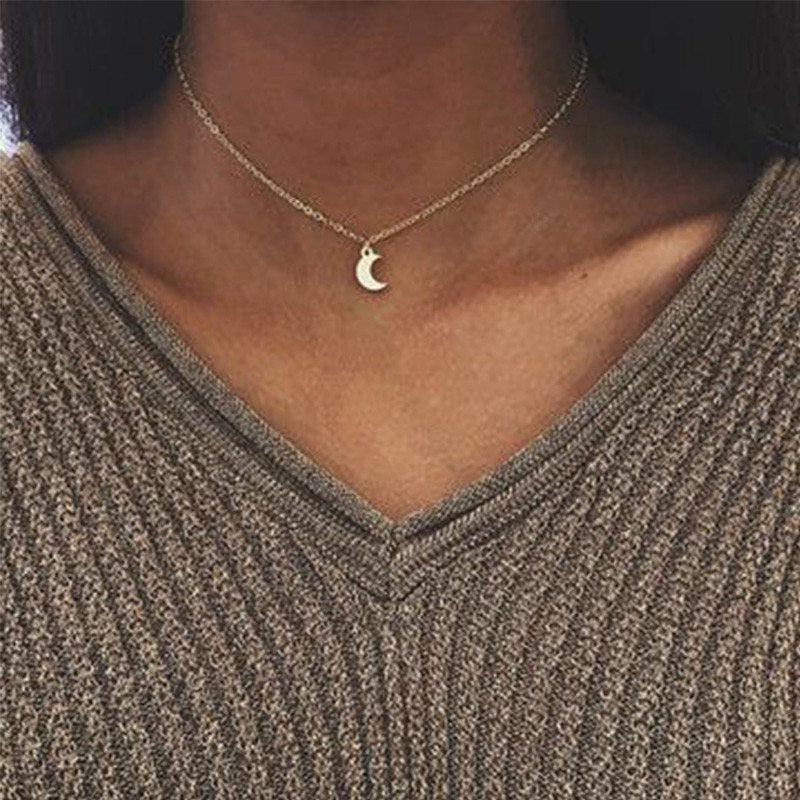 Small Moon Choker Necklace