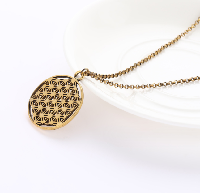 Geometric Alloy Necklace Pendant