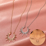 Retro Sunflower Clavicle Chain Necklace