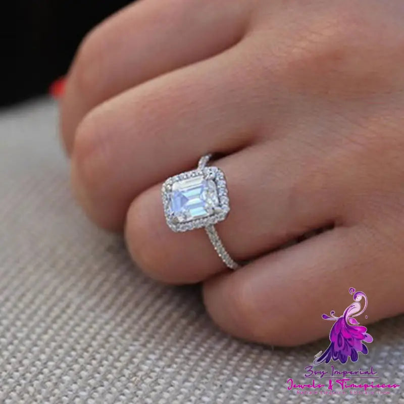 3.5 Carat Diamond Rectangle Ring