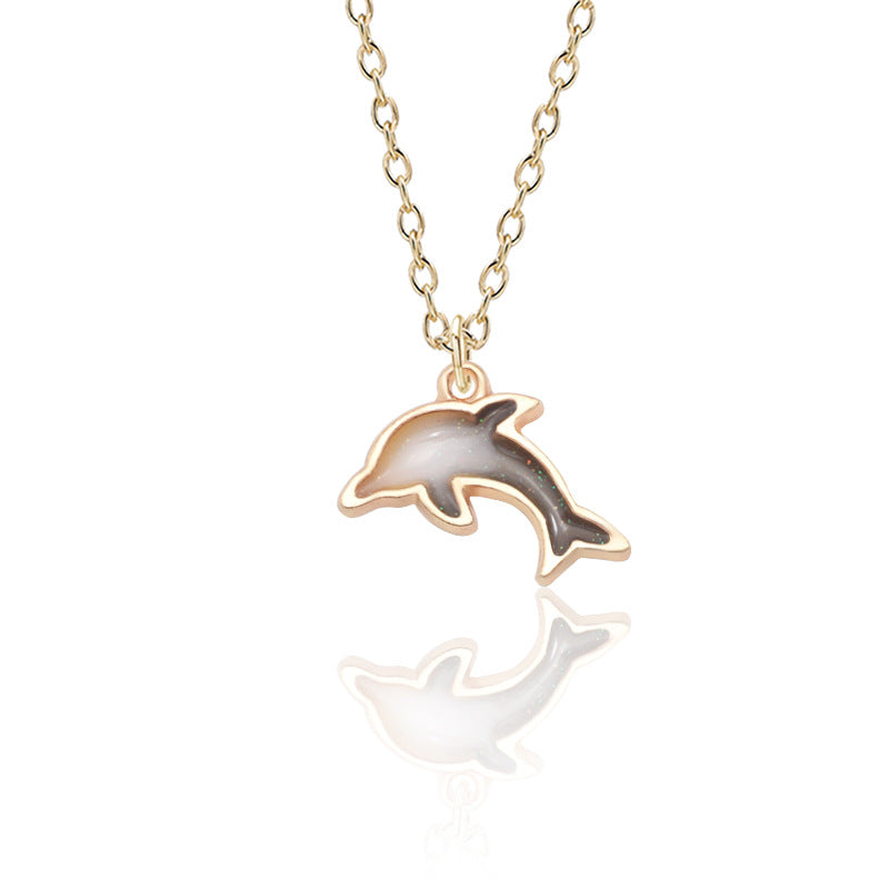 Playful Dolphin Pendant Necklace