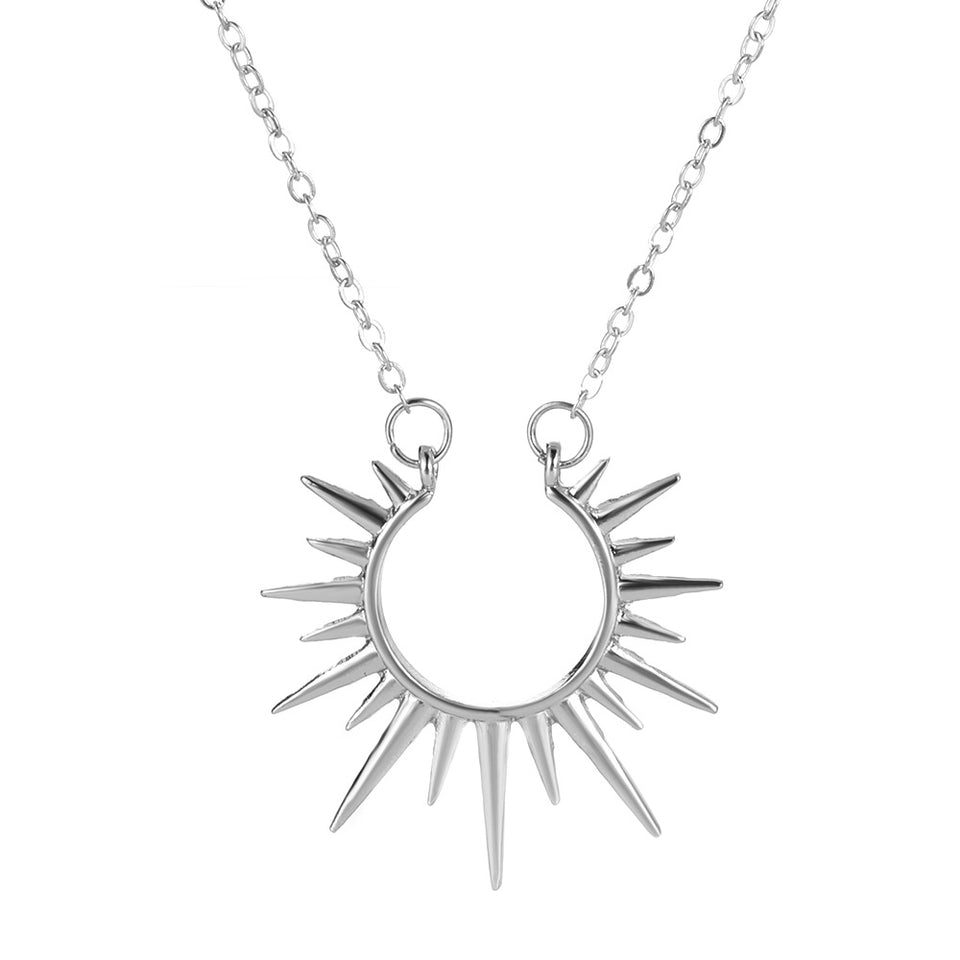 Retro Sunflower Clavicle Chain Necklace