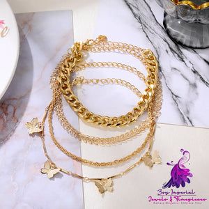 Multi-layer Butterfly Anklet Set