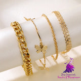 Multi-layer Butterfly Anklet Set