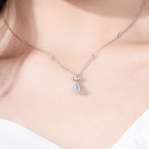 Moonstone Bow Necklace