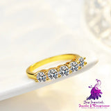 5-star Seven Star Diamond Female S925 Silver Ring