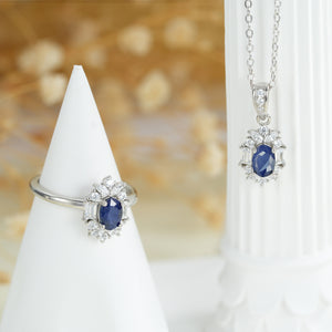 Sapphire Geometric Jewelry Set