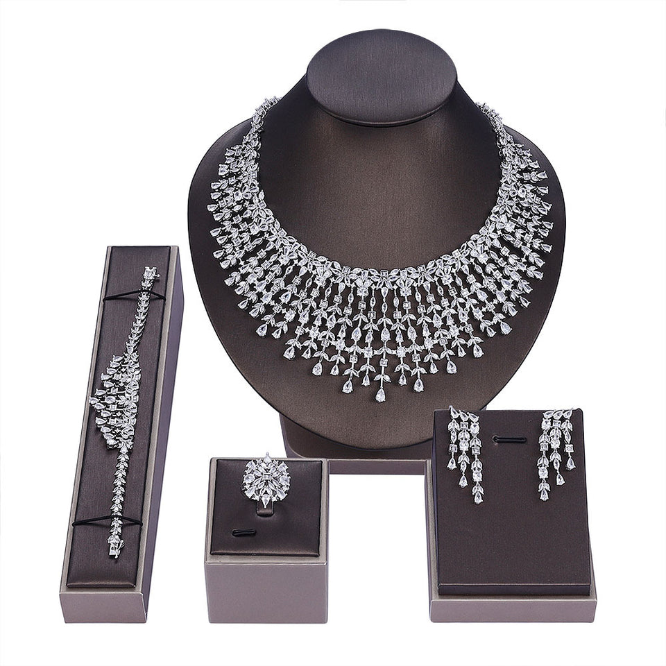 Shiny Zircon Bridal Jewelry Set