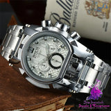 Fashion Large Dial Men’s 6 Hands Quartz Watch