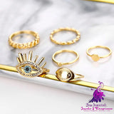 Retro New Eye Love Ring Set