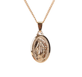 Virgin Mary Cross Pendant Necklace