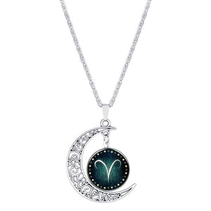 Zodiac Crescent Moon Necklace