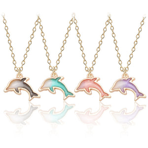 Playful Dolphin Pendant Necklace