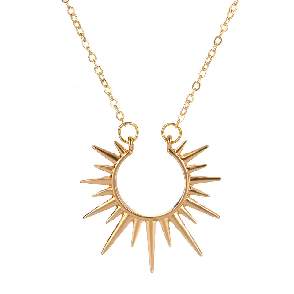 Retro Sunflower Clavicle Chain Necklace