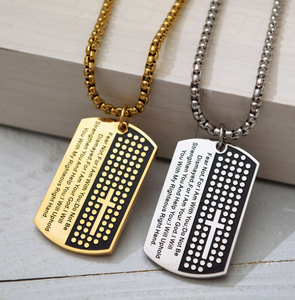 Dog Tag Christian Necklace