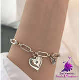 925 Loving Heart In Sterling Silver Bracelet For Women