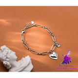 925 Loving Heart In Sterling Silver Bracelet For Women