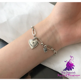 925 Loving Heart In Sterling Silver Bracelet For Women