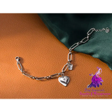 925 Loving Heart In Sterling Silver Bracelet For Women