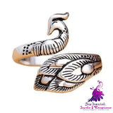 Peacock Koi Ring 925 Hook Needle