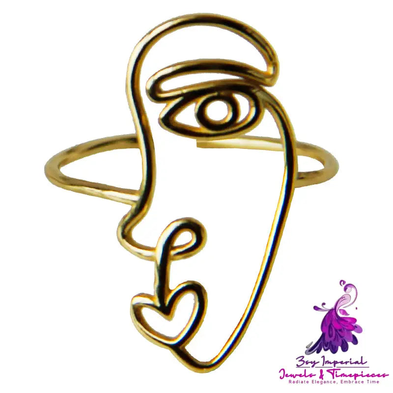 Classic Hollow Face Finger Ring