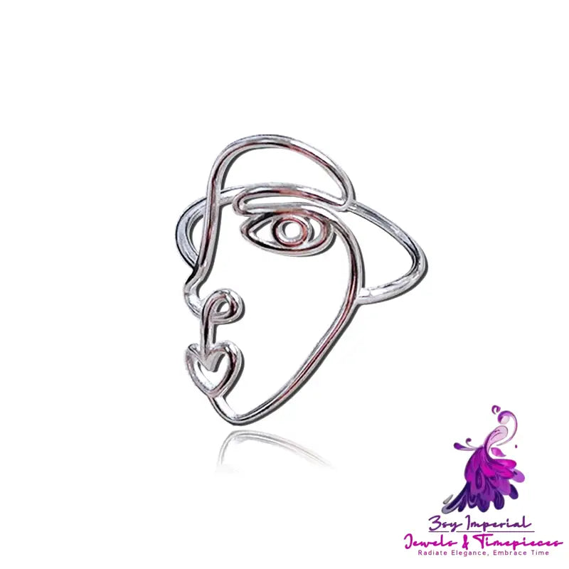 Classic Hollow Face Finger Ring