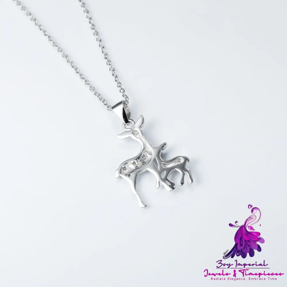 925 Silver Fawn Pendant Necklace