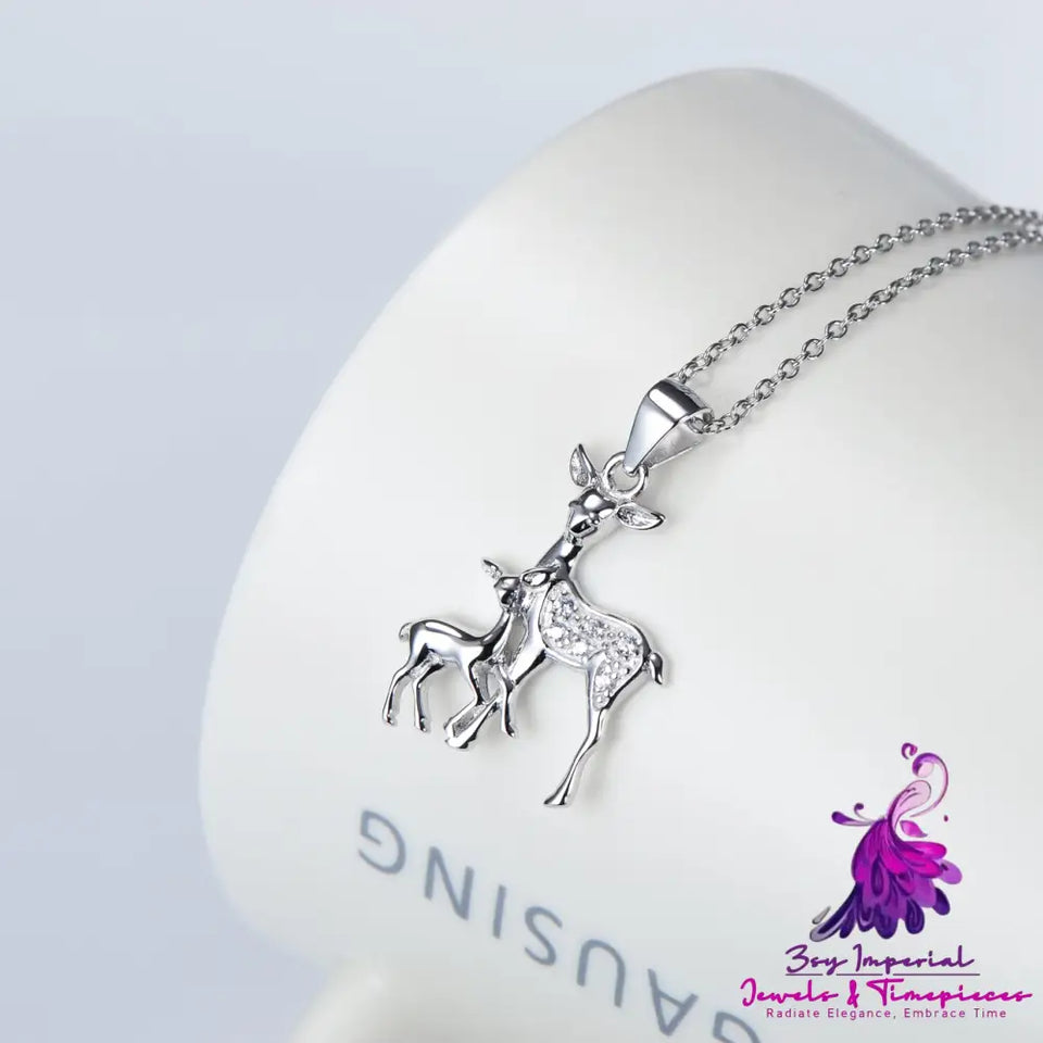 925 Silver Fawn Pendant Necklace