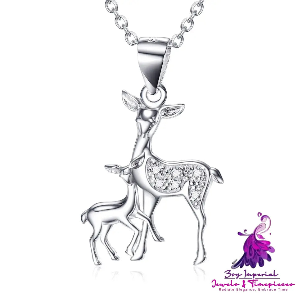 925 Silver Fawn Pendant Necklace